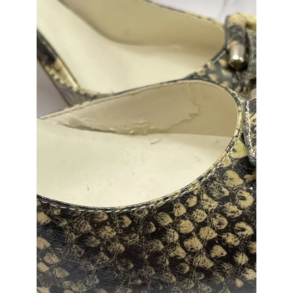 Anne Klein Women's 7.5M Shoe Snake Skin Leather Stiletto Pump Heel Akbridget‎